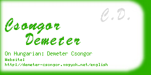 csongor demeter business card